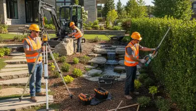 Landscape design team in Allentown, PA creating custom outdoor spaces for local tree care clients
