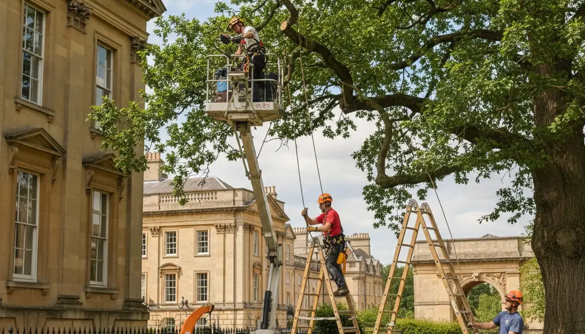 Tree service crew in Allentown, PA providing professional tree removal and trimming work