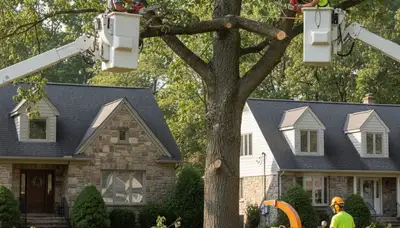 Tree service crew in Allentown, PA providing professional tree trimming and removal services