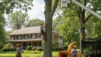Tree service crew in Allentown, PA providing professional tree care and removal services