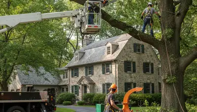 Tree service crew in Allentown, PA providing professional tree care for local homes and businesses