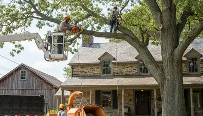 Tree service crew in Allentown, PA providing professional tree care for local property owners