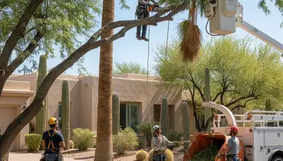 Tree service crew in Allentown, PA providing professional tree removal and trimming services