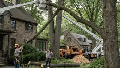 Tree service crew in Allentown, PA providing professional tree care and removal services