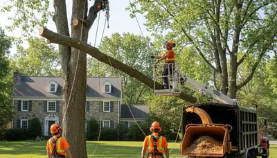 Tree service team in Allentown, PA providing professional tree removal and trimming services