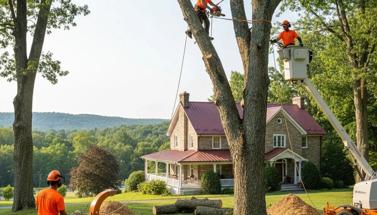 Tree service crew in Allentown, PA providing professional tree care and removal services