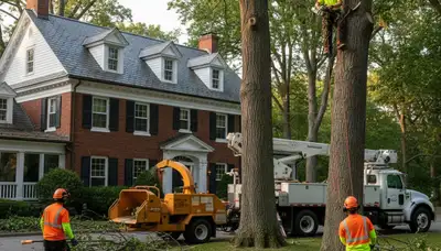 Tree service crew in Allentown, PA providing professional tree trimming and removal services
