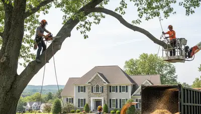 Tree service crew in Allentown, PA providing professional tree care and removal services