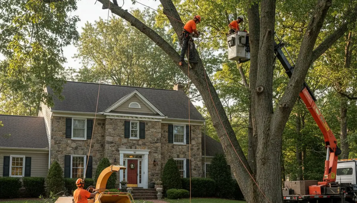 Tree service team in Allentown, PA providing professional tree removal and trimming services