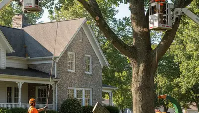 Tree service crew in Allentown, PA providing professional tree care and removal services