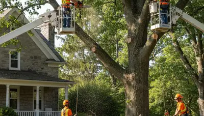 Tree service crew in Allentown, PA providing professional tree care and removal services