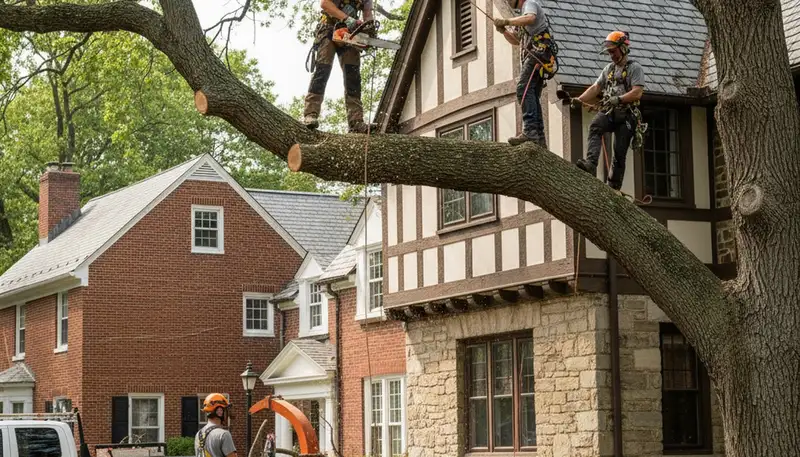 Tree service crew in Allentown, PA providing professional tree care and removal services