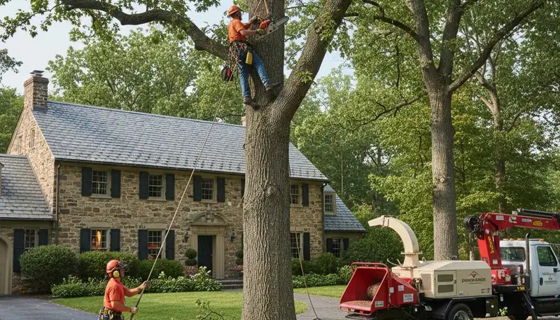 Tree service crew in Allentown, PA providing professional tree care and removal services