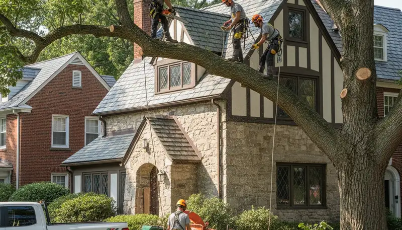 Tree service crew in Allentown, PA providing professional tree care and removal services